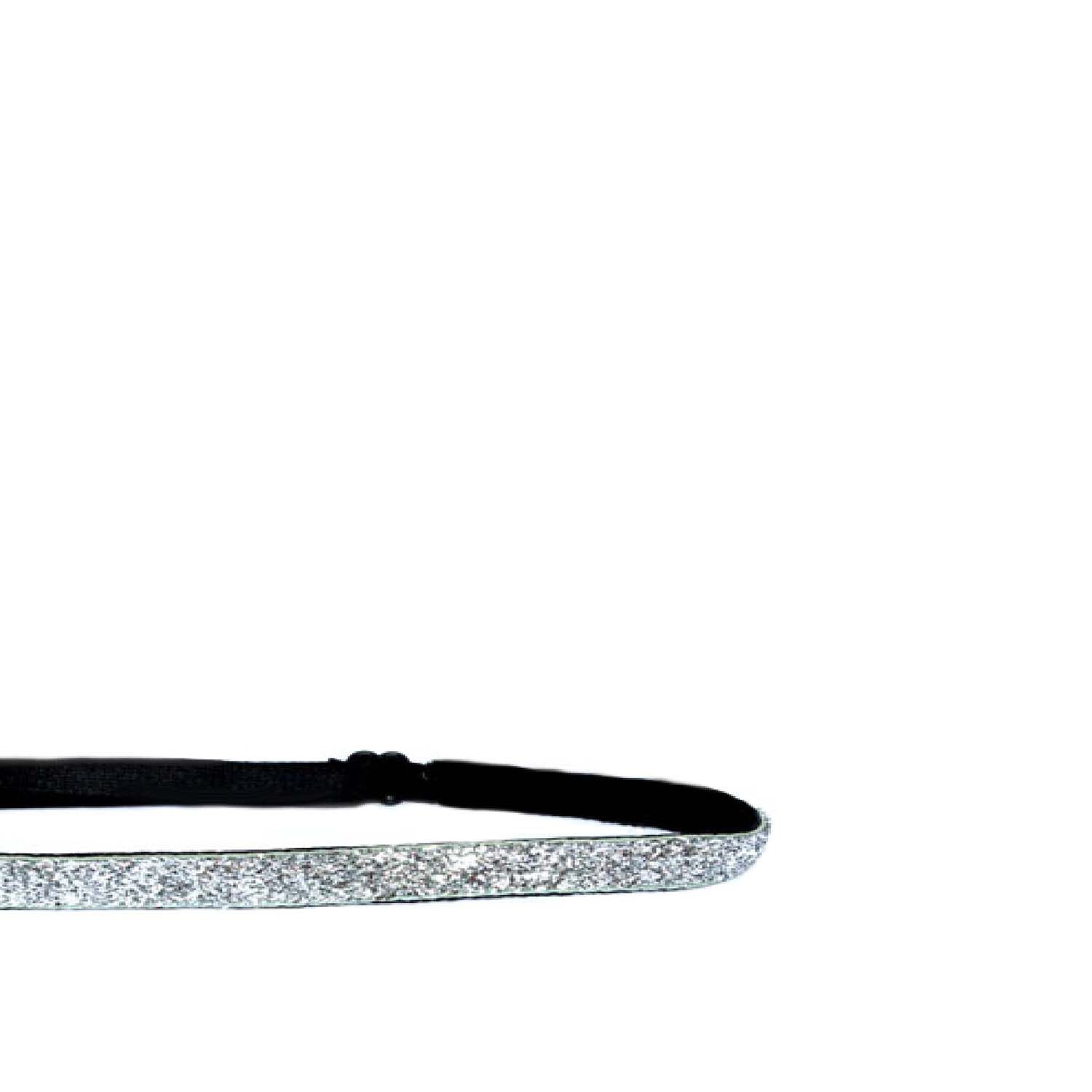 Sparkler Adjustable Thin Headband - Silver Sparkle | GNC